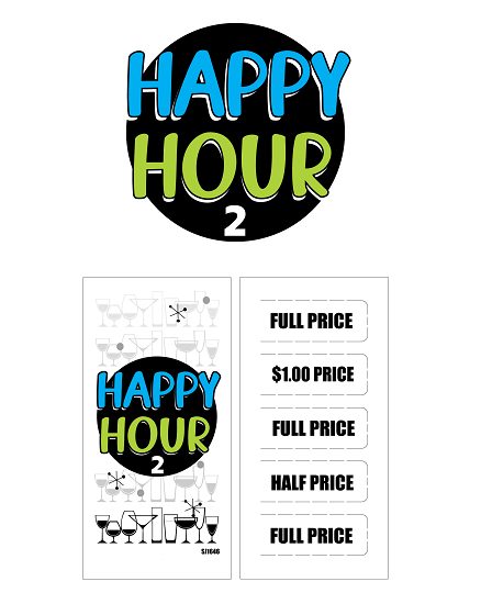 Pull Tabs: Happy Hour Pull Tabs, 1 Dollar Game (Tray of 1,000) main image